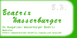 beatrix wasserburger business card